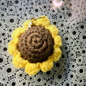Handcrafted Sunflower Keychain